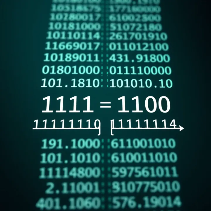 Diagram showing the binary multiplication of two binary numbers with detailed bitwise operations