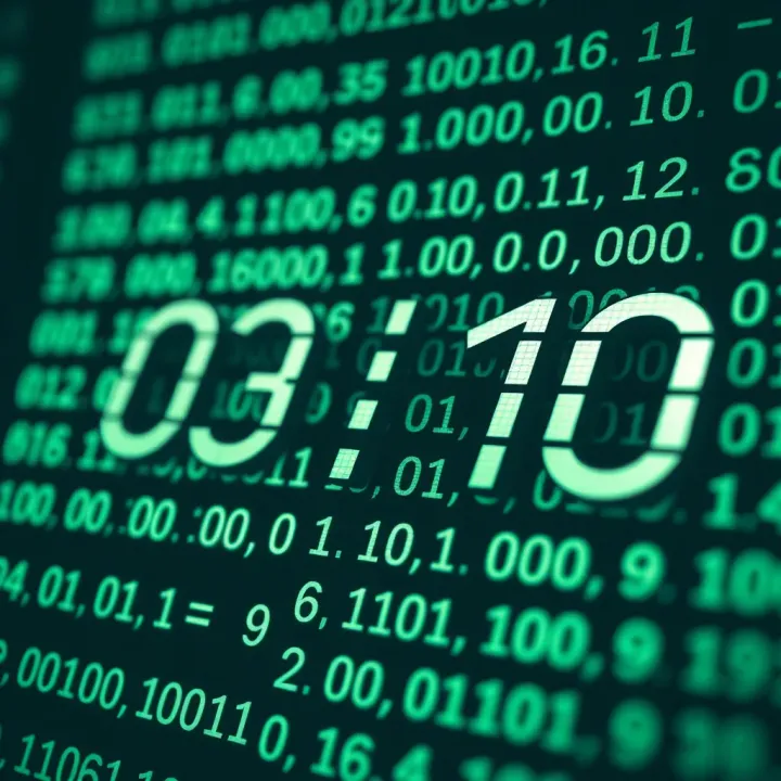 Illustration demonstrating conversion between binary and decimal number systems