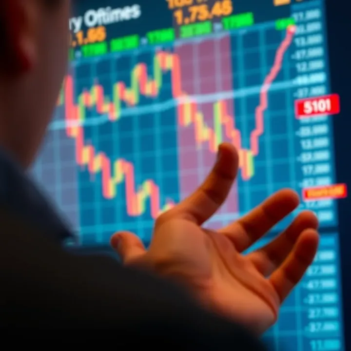 Graph showing fluctuations in binary option pricing influenced by market factors