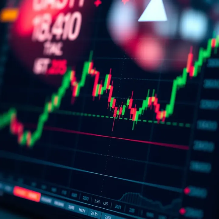 Graph showing binary quote fluctuations in financial trading