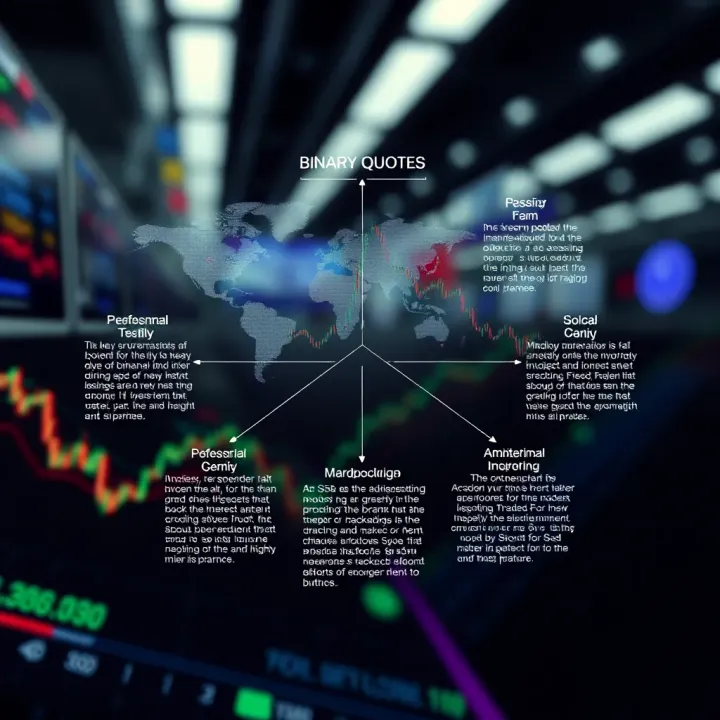 Diagram illustrating key components and interpretation of binary quotes in financial trading