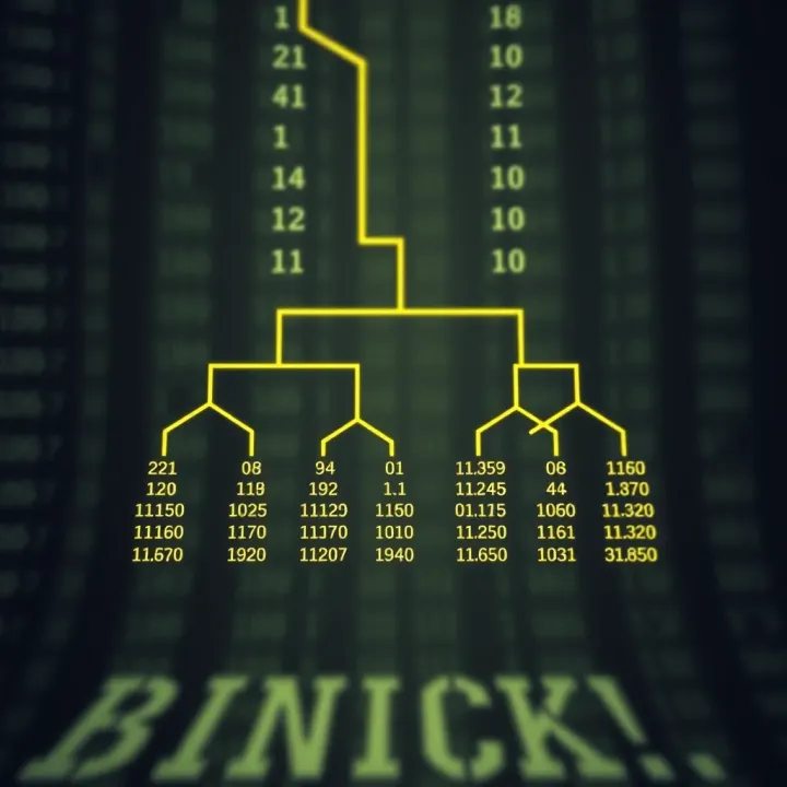 Diagram of a binary search tree structure showing nodes connected in hierarchical order