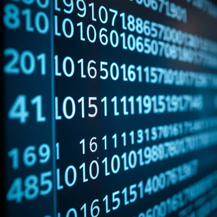 Illustration of binary numeral system with examples of subtracting binary numbers