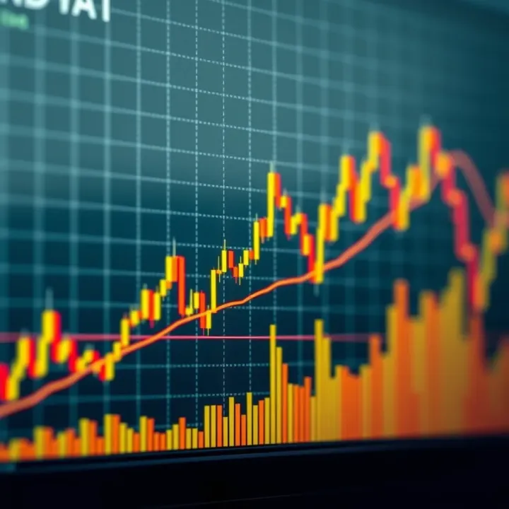 Graph showing various crypto chart patterns for technical analysis