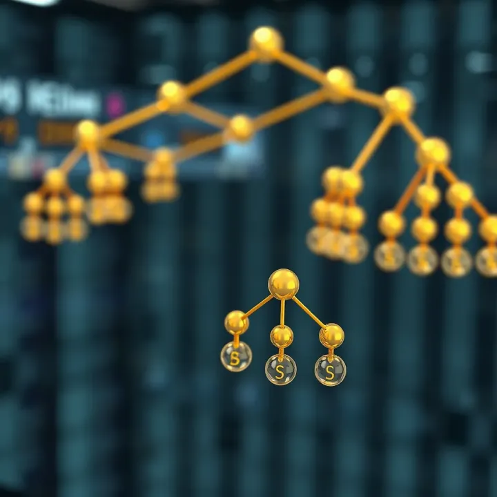 Illustration of a threaded binary tree highlighting pointers connecting nodes for efficient traversal