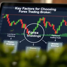 Diagram illustrating the key factors Pakistani traders should consider when selecting a forex trading broker