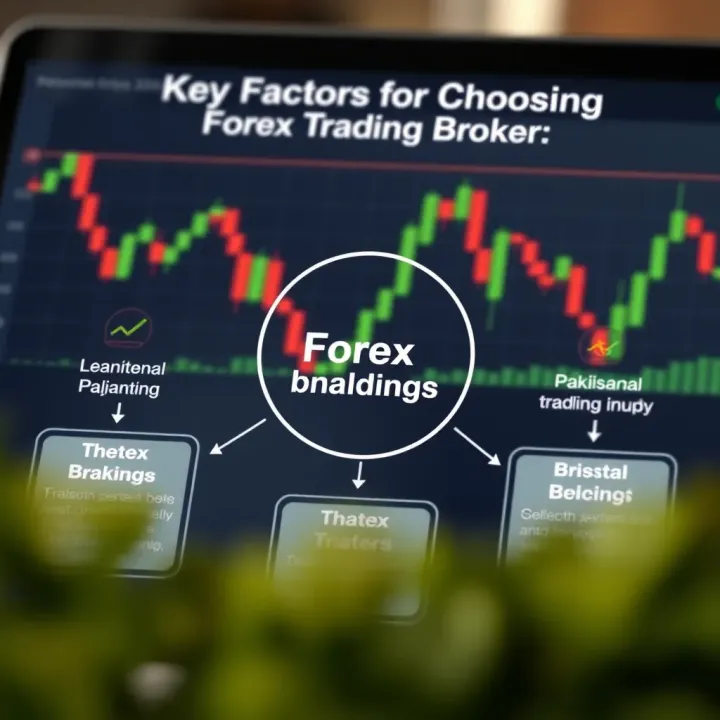 Diagram illustrating the key factors Pakistani traders should consider when selecting a forex trading broker