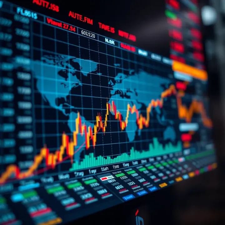Graph illustrating fluctuations in daily forex trading volume across global markets