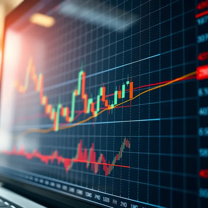 Graph showing popular chart patterns used in cryptocurrency trading with clear price movement indicators