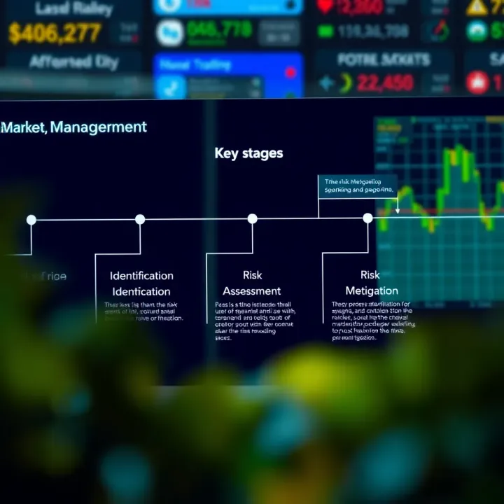 Flowchart illustrating the key stages of risk management including identification, assessment, and mitigation